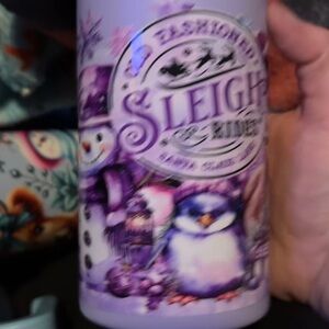 20 oz stainless steel purple cup